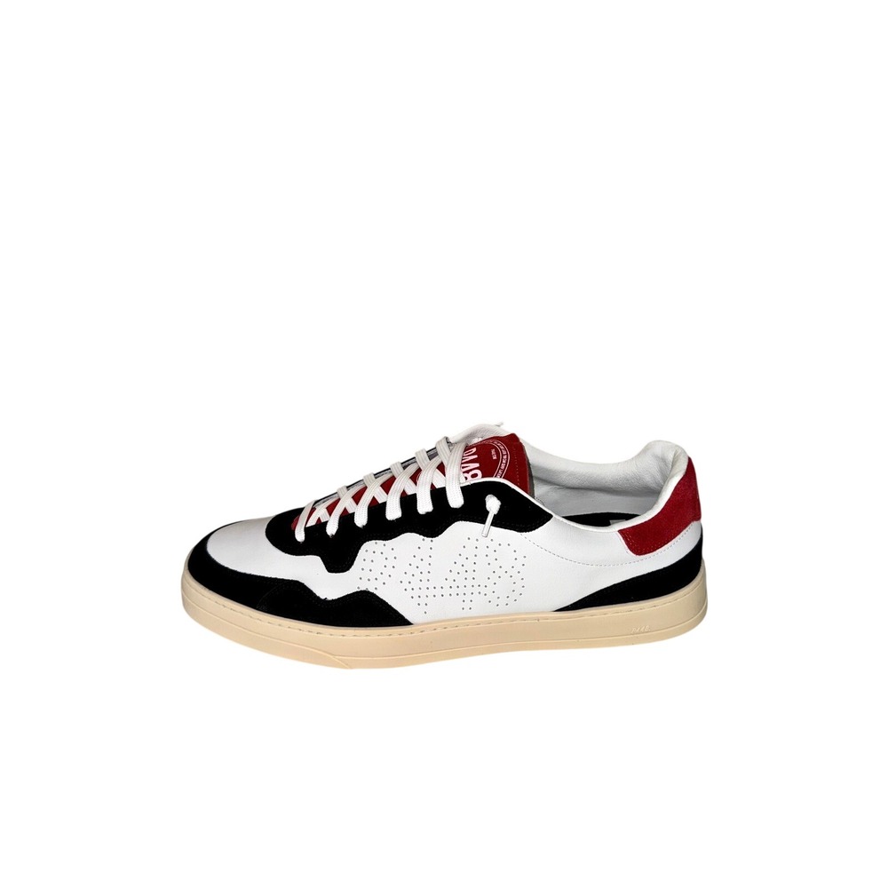 P448 Bali White Black Rosso Red Leather Suede‎ Mens 15/15.5 (49) NIB